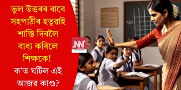 ভুল উত্তৰৰ বাবে সহপাঠীৰ হতুৱাই শাস্তি দিবলৈ বাধ্য কৰিলে শিক্ষকে! ক’ত ঘটিল এই আজৱ কাণ্ড?