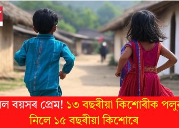 কোমল বয়সৰ প্ৰেম! ১৩ বছৰীয়া কিশোৰীক পলুৱাই নিলে ১৫ বছৰীয়া কিশোৰে