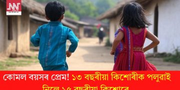 কোমল বয়সৰ প্ৰেম! ১৩ বছৰীয়া কিশোৰীক পলুৱাই নিলে ১৫ বছৰীয়া কিশোৰে