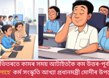 দেশৰ ভিতৰতে কামৰ সময় আটাইতকৈ কম উত্তৰ-পূৰ্বাঞ্চলত; ‘লাহে লাহে’ কৰ্ম সংস্কৃতি আখ্যা প্ৰধানমন্ত্ৰী মোদীৰ উপদেষ্টাৰ