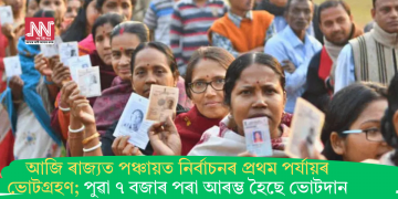 আজি ৰাজ্যত পঞ্চায়ত নিৰ্বাচনৰ প্ৰথম পৰ্যায়ৰ ভোটগ্ৰহণ; পুৱা ৭ বজাৰ পৰা আৰম্ভ হৈছে ভোটদান