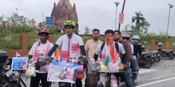 অসমৰ তিনি যুৱকৰ দুঃসাহসিক অভিযান! শিৱসাগৰৰ শিৱদৌলৰ পৰা কেদাৰনাথলৈ চাইকেল যাত্ৰা