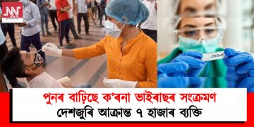 পুনৰ বাঢ়িছে ক’ৰনা ভাইৰাছৰ সংক্ৰমণ : দেশজুৰি আক্ৰান্ত ৭ হাজাৰ ব্যক্তি