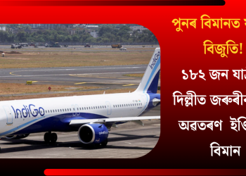 পুনৰ বিমানত যান্ত্ৰিক বিজুতি! ১৮২ জন যাত্ৰীৰে দিল্লীত জৰুৰীকালীন অৱতৰণ ইণ্ডিগ’ৰ বিমান