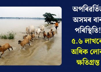 অপৰিৱৰ্তিত অসমৰ বান পৰিস্থিতি! ৫.৬ লাখৰো অধিক লোক ক্ষতিগ্ৰস্ত