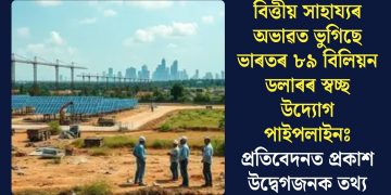 বিত্তীয় সাহায্যৰ অভাৱত ভুগিছে ভাৰতৰ ৮৯ বিলিয়ন ডলাৰৰ স্বচ্ছ উদ্যোগ পাইপলাইনঃ প্ৰতিবেদনত প্ৰকাশ উদ্বেগজনক তথ্য