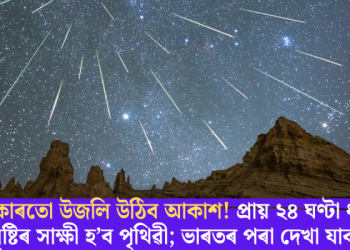 উজলি উঠিব আকাশ! প্ৰায় ২৪ ঘণ্টা ধৰি উল্কাবৃষ্টিৰ সাক্ষী হ’ব পৃথিৱী; ভাৰতৰ পৰা দেখা যাবনে?