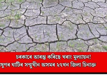 চৰকাৰে আৰম্ভ কৰিছে খৰাং মূল্যায়ন! বৰষুণৰ ঘাটিৰ সন্মুখীন অসমৰ ২৭খন জিলা চিনাক্ত            