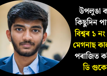 উপলুঙা কৰাৰ কিছুদিন পাছতেই বিশ্বৰ ১ নং স্থানৰ মেগনাছ কাৰ্লছনক পৰাজিত কৰিলে ডি গুকেশে
