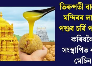 তিৰুপতী বালাজী মন্দিৰৰ লাড়ুত পশুৰ চৰ্বি পৰীক্ষা কৰিবলৈ সংস্থাপিত নতুন মেচিন