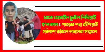 মাকে মোবাইল চুবলৈ নিদিয়াই হ’ল কাল : পাহাৰৰ পৰা জঁপিয়াই সৰ্বনাশ কৰিলে নাবালক সন্তানে