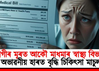 ৰোগীৰ মূৰত আকৌ মাধমাৰ স্বাস্থ্য বিভাগৰ : অভাৱনীয় হাৰত বৃদ্ধি চিকিৎসা মাচুল