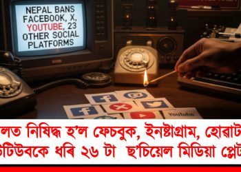 নেপালত নিষিদ্ধ হ’ল ফেচবু্ক, ইনষ্টাগ্ৰাম, হোৱাটছ এপ, ইউটিউবকে ধৰি ২৬ টা  ছ’চিয়েল মিডিয়া প্লেটফৰ্ম