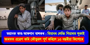 ভয়ানক কাণ্ড আফগান বালকৰ : বিমানৰ লেণ্ডিং গিয়াৰত লুকাই ভাৰতত প্ৰৱেশ কৰি কৌতুহল পূৰ্ণ কৰিলে ১৩ বছৰীয়া কিশোৰে
