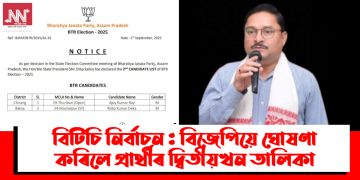 বিটিচি নিৰ্বাচন : বিজেপিয়ে ঘোষণা কৰিলে প্ৰাৰ্থীৰ দ্বিতীয়খন তালিকা