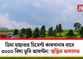 ডিমা হাছাওত চিমেণ্ট কাৰখানাৰ বাবে ৩০০০ বিঘা ভূমি আবণ্টন: স্তম্ভিত আদালত