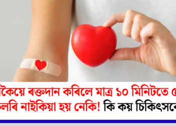 সঁচাকৈয়ে ৰক্তদান কৰিলে মাত্ৰ ১০ মিনিটতে ৫০০ কেলৰি নাইকিয়া হয় নেকি! কি কয় চিকিৎসকে?