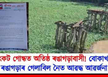উৎকট গোন্ধত অতীষ্ঠ ৰঙাগড়াবাসী! বোকাখাতৰ ৰঙাগড়াৰ গেলাবিল নৈত আৱদ্ধ আৱৰ্জনা