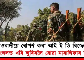 মাওবাদীয়ে ৰোপণ কৰা আই ই ডি বিস্ফোৰণ : জংঘলত খৰি লুৰিবলৈ যোৱা নাবালিকাৰ মৃত্যু