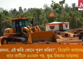 ‘জঘন্য, এই ক্ষতি কোনে পূৰণ কৰিব?’, বিজেপি কাৰ্যালয়ৰ বাবে কাটিলে ৪০ডাল গছ, ক্ষুব্ধ উচ্চতম ন্যায়ালয়