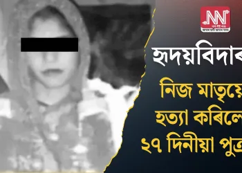 হৃদয়বিদাৰক! নিজ মাতৃয়ে হত্যা কৰিলে ২৭ দিনীয়া পুত্ৰক