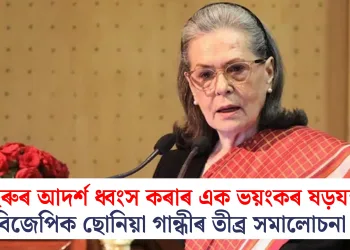 ‘নেহৰুৰ আদৰ্শ ধ্বংস কৰাৰ এক ভয়ংকৰ ষড়যন্ত্ৰ’, বিজেপিক ছোনিয়া গান্ধীৰ তীব্ৰ সমালোচনা