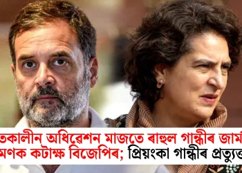 শীতকালীন অধিৱেশন মাজতে ৰাহুল গান্ধীৰ জাৰ্মানী ভ্ৰমণক কটাক্ষ বিজেপিৰ; প্ৰিয়ংকা গান্ধীৰ প্ৰত্যুত্তৰ