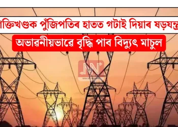 শক্তিখণ্ডক পুঁজিপতিৰ হাতত গটাই দিয়াৰ ষড়যন্ত্ৰ; অভাৱনীয়ভাৱে বৃদ্ধি পাব বিদ্যুৎ মাচুল