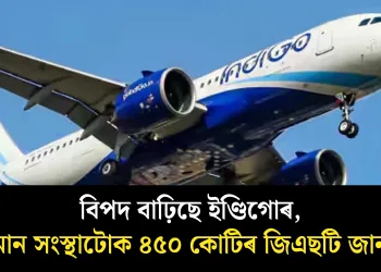 বিপদ বাঢ়িছে ইণ্ডিগোৰ, বিমান সংস্থাটোক ৪৫০ কোটিৰ জিএছটি জাননী