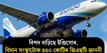 বিপদ বাঢ়িছে ইণ্ডিগোৰ, বিমান সংস্থাটোক ৪৫০ কোটিৰ জিএছটি জাননী
