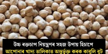 উচ্চ ৰক্তচাপ নিয়ন্ত্ৰণৰ সহজ উপায় হিচাপে আপোনাৰ খাদ্য তালিকাত অন্তৰ্ভুক্ত কৰক কাবুলি বুট