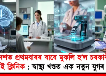 দেশত প্ৰথমবাৰৰ বাবে মুকলি হ’ল চৰকাৰী এআই ক্লিনিক : স্বাস্থ্য খণ্ডত এক নতুন যুগৰ সূচনা