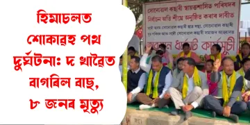 হিমাচলত শোকাৱহ পথ দুৰ্ঘটনা: দ খাৱৈত বাগৰিল বাছ , ৮ জনৰ মৃত্যু