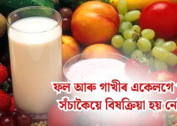 ফল আৰু গাখীৰ একেলগে খালে সঁচাকৈয়ে বিষক্ৰিয়া হয় নেকি? জানক বিশেষজ্ঞৰ মত