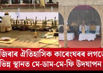 নাজিৰাৰ ঐতিহাসিক কাৰেংঘৰৰ লগতে ভিন্ন স্থানত মে-ডাম-মে-ফি উদযাপন