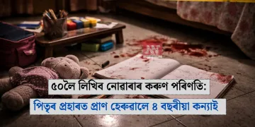৫০লৈ লিখিব নোৱাৰাৰ কৰুণ পৰিণতি: পিতৃৰ প্ৰহাৰত প্ৰাণ হেৰুৱালে ৪ বছৰীয়া কন্যাই