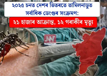 ২০২৫ চনত দেশৰ ভিতৰতে তামিলনাডুত সৰ্বাধিক ডেংগুৰ সংক্ৰমণ: ২১ হাজাৰ আক্ৰান্ত, ১২ গৰাকীৰ মৃত্যু