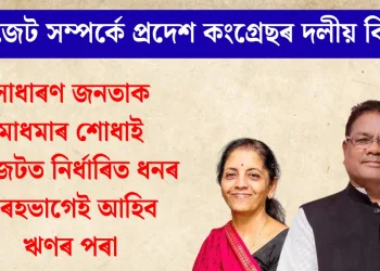 সাধাৰণ জনতাক মাধমাৰ শোধাই বাজেটত নিৰ্ধাৰিত ধনৰ সৰহভাগেই আহিব ঋণৰ পৰা