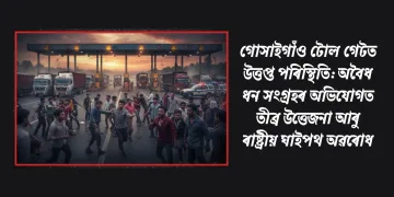 গোসাইগাঁও টোল গেটত উত্তপ্ত পৰিস্থিতি: অবৈধ ধন সংগ্ৰহৰ অভিযোগত তীব্ৰ উত্তেজনা আৰু ৰাষ্ট্ৰীয় ঘাইপথ অৱৰোধ