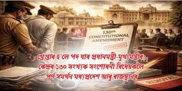 গ্ৰেপ্তাৰ হ’লে পদ যাব প্ৰধানমন্ত্ৰী-মুখ্যমন্ত্ৰীৰ: কেন্দ্ৰৰ ১৩০ সংখ্যক সংশোধনী বিধেয়কলৈ পূৰ্ণ সমৰ্থন মধ্যপ্ৰদেশ আৰু ৰাজস্থানৰ