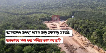 আমাজনৰ অৰণ্য ধ্বংস আৰু জলবায়ু সংকট: মহাকাশৰ পৰা ধৰা পৰিছে ভয়ংকৰ ছবি