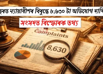 সংসদত বিস্ফোৰক তথ্য: ১০ বছৰত ন্যায়াধীশৰ বিৰুদ্ধে ৮,৬৩০ টা অভিযোগ দাখিল