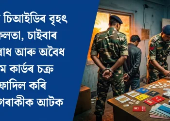 অসম চিআইডিৰ বৃহৎ সফলতা, চাইবাৰ অপৰাধ আৰু অবৈধ চিম কাৰ্ডৰ চক্ৰ ফাদিল কৰি পাঁচগৰাকীক আটক