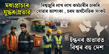 মধ্যপ্ৰাচ্যৰ যুদ্ধৰ প্ৰভাৱ : বিশ্বজুৰি লাখ লাখ কৰ্মচাৰীৰ চাকৰি যোৱাৰ আশংকা, চৰম অৰ্থনৈতিক সংকট