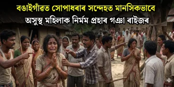 বঙাইগাঁৱত অপহৰণকাৰীৰ সন্দেহত মানসিকভাবে অসুস্থ মহিলাক নিৰ্মম প্ৰহাৰ গঞা ৰাইজৰ