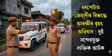 বৰপেটাত জেহাদীৰ বিৰুদ্ধে আৰক্ষীৰ বৃহৎ অভিযান : দুই সন্দেহযুক্ত ব্যক্তিক আটক