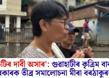‘স্মাৰ্ট চিটিৰ দাবী অসাৰ’: গুৱাহাটীৰ কৃত্ৰিম বানক লৈ চৰকাৰক তীব্ৰ সমালোচনা মীৰা বৰঠাকুৰৰ