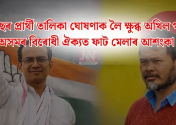 কংগ্ৰেছৰ প্ৰাৰ্থী তালিকা ঘোষণাক লৈ ক্ষুব্ধ অখিল গগৈ: অসমৰ বিৰোধী ঐক্যত ফাট মেলাৰ আশংকা