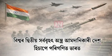 বিশ্বৰ দ্বিতীয় সৰ্ববৃহৎ অস্ত্ৰ আমদানিকাৰী দেশ হিচাপে পৰিগণিত ভাৰত