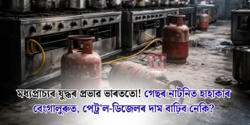 মধ্যপ্ৰাচ্যৰ যুদ্ধৰ প্ৰভাৱ ভাৰততো! গেছৰ নাটনিত হাহাকাৰ বেংগালুৰুত, পেট্ৰ’ল-ডিজেলৰ দাম বাঢ়িব নেকি?